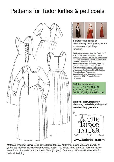 tudor tailor patterns|reconstructing history sewing patterns.